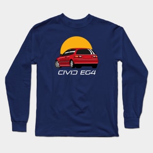 Civic EG4 red candy jdm style Long Sleeve T-Shirt